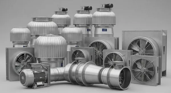 Wentylator kanałowy promieniowy do odciągu zanieczyszczonego powietrza